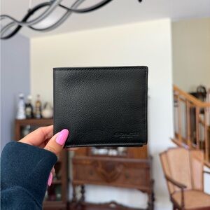 Coach Black Leather Card Holder